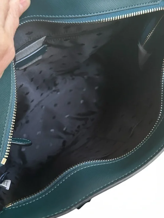 Kate Spade Colorblock Tote NWT Green Pink Leather Zip - Picture 8 of 16